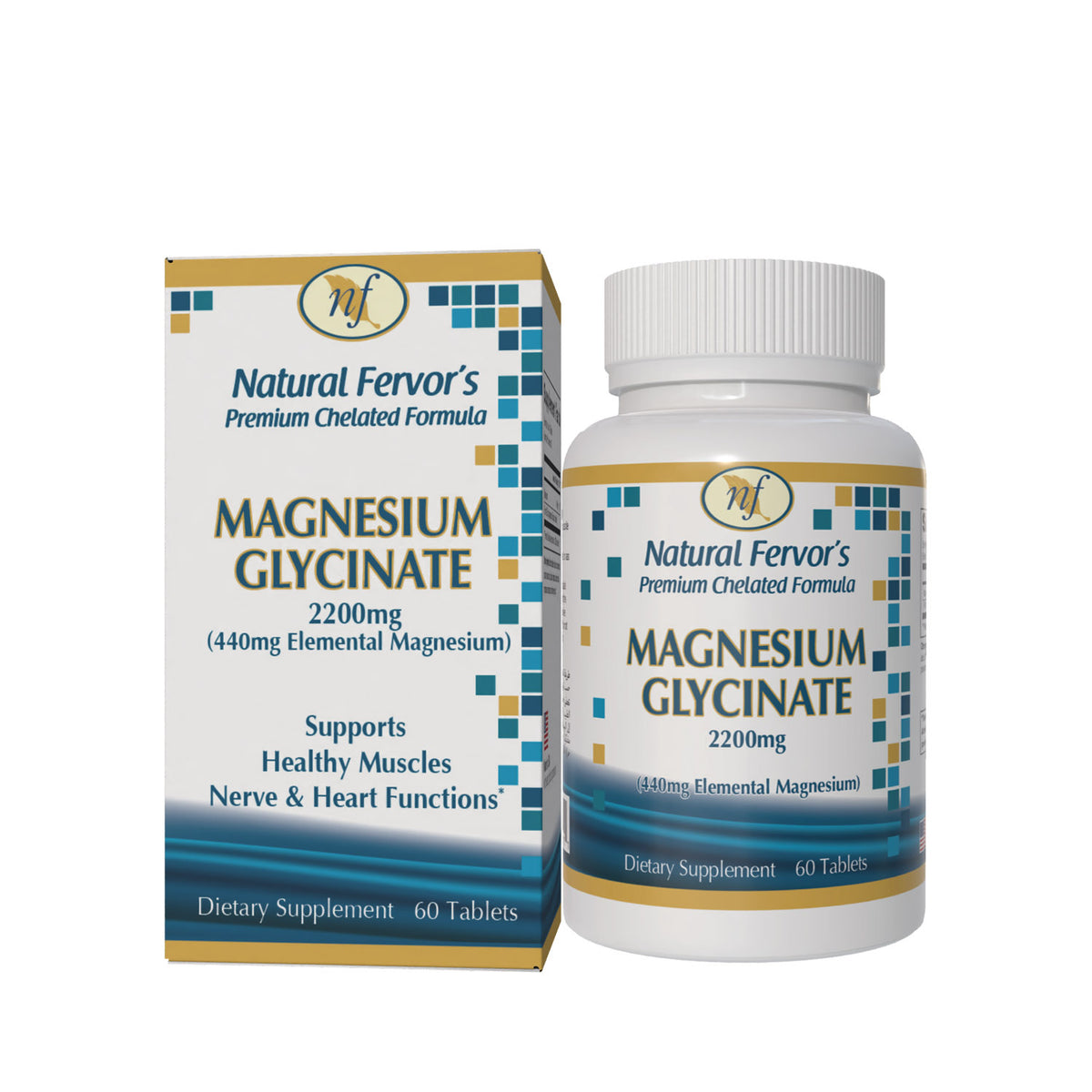 Magnesium Glycinate 2200mg - Premium Chelated Formula
